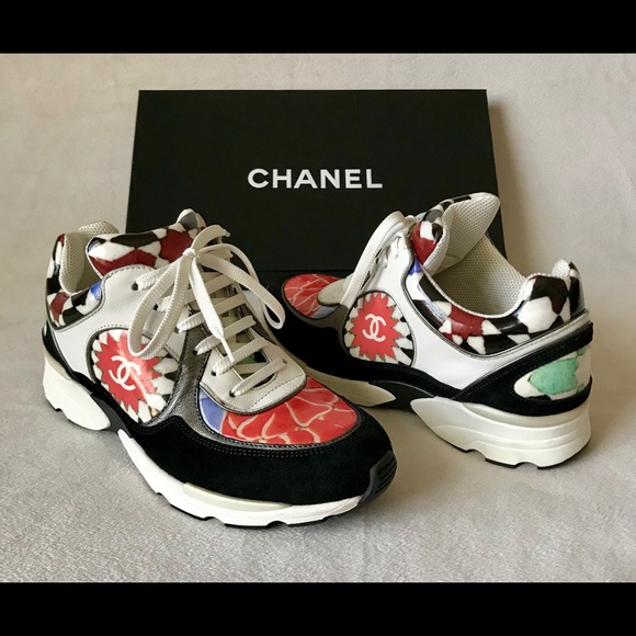 chanel graffiti trainers